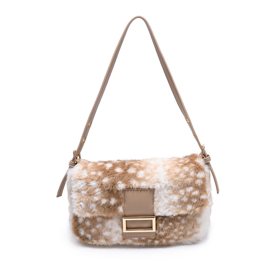 Urban Expressions Beverly - Faux Fur Crossbody 840504212437 View 5 | Fawn Natural