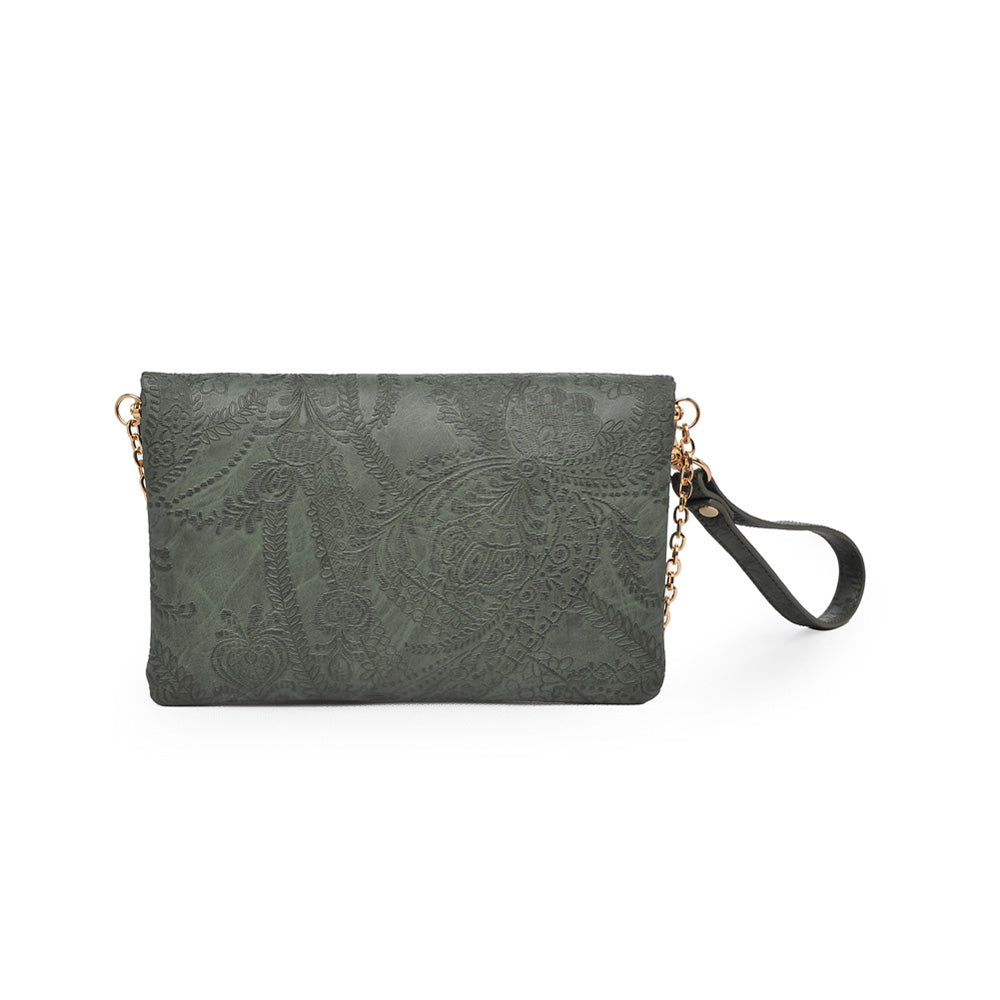 Product Image of Urban Expressions Lucy Floral Wristlet NA-840611151537 View 3 | Olive