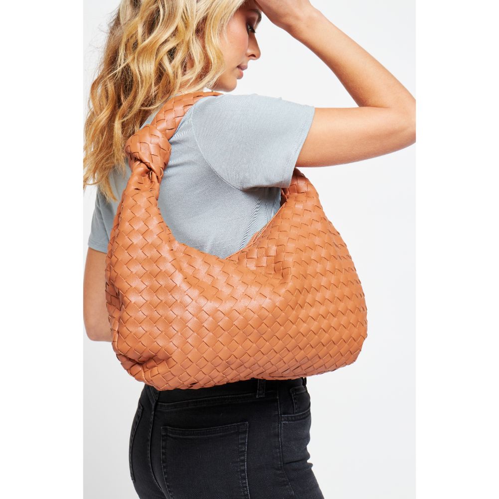 Woman wearing Whisky Urban Expressions Vanessa Hobo 840611179777 View 3 | Whisky