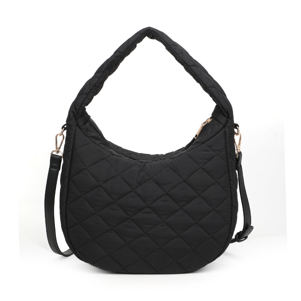 Product Image of Urban Expressions Sonoma - Quilted Nylon Hobo 840611118455 View 7 | Black