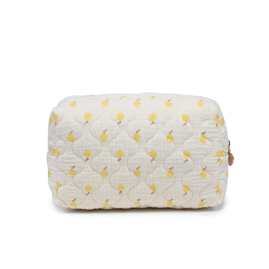 Urban Essentials Quilted Keeper Cosmetic & Travel Organizer Pouch 840611195432 View 7 | Lemon