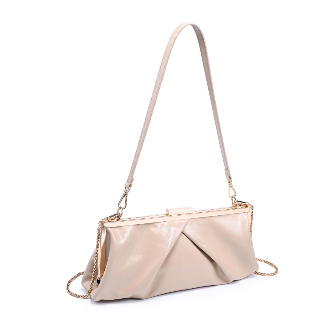 Woman wearing Nude Urban Expressions Scottie Crossbody 840504207990 View 6 | Nude