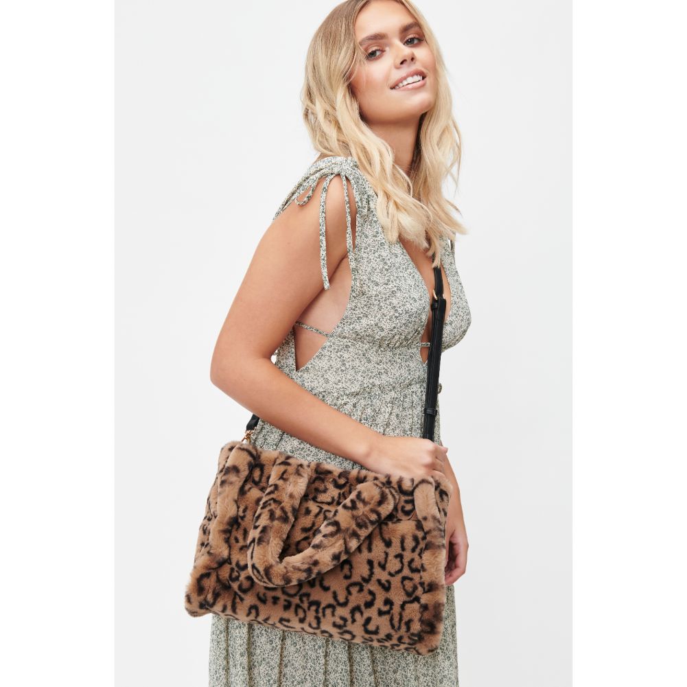 Woman wearing Cheetah Urban Expressions Tempest Tote 840611101402 View 2 | Cheetah