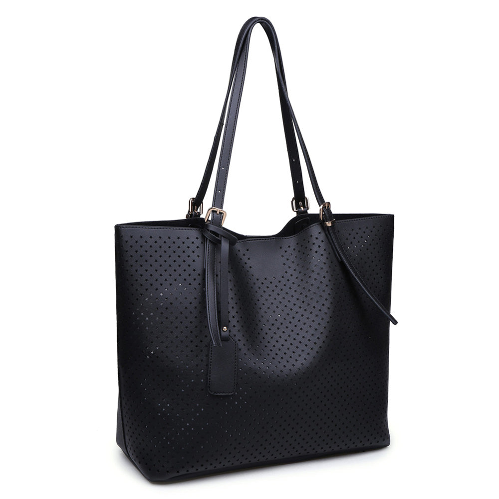 Woman wearing Black Urban Expressions Payson Tote NA-840611141033 View 6 | Black