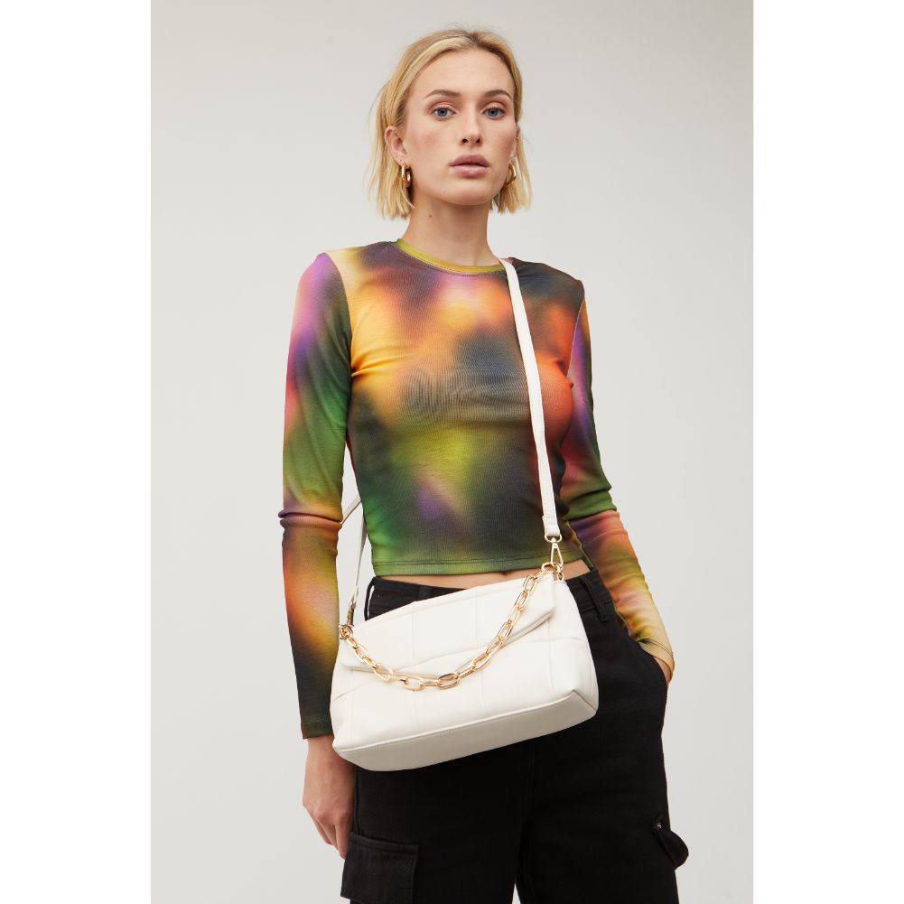 Woman wearing Ivory Urban Expressions Claudine Crossbody 840611113702 View 2 | Ivory