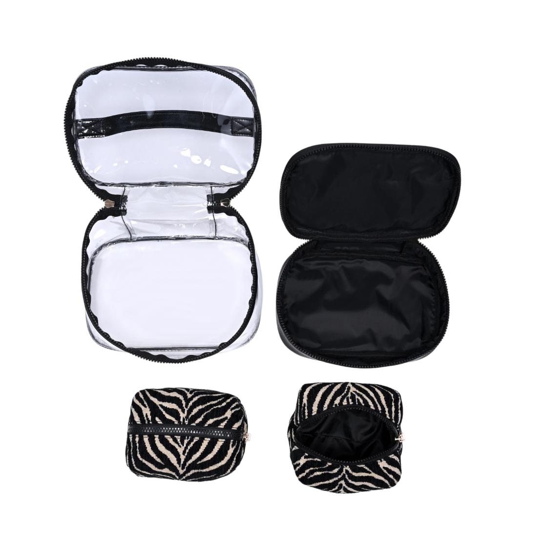 Urban Essentials Zebrini - 4 Piece Train Case Set 840504215797 View 8 | Natural Black