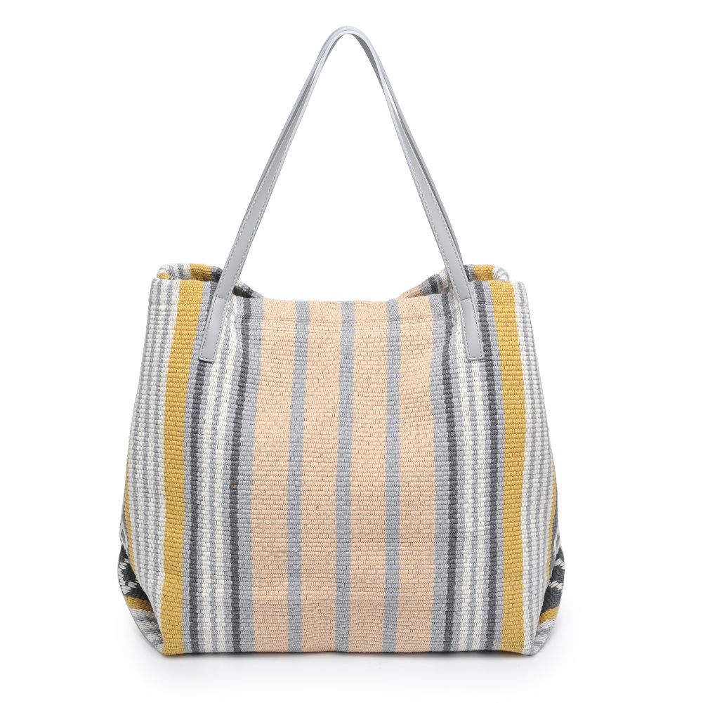 Product Image of Urban Expressions Nicole Tote 818209017985 View 7 | Yellow Stripe