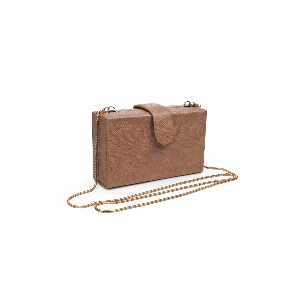 Product Image of Urban Expressions Bianca Lizard Clutch 840611165060 View 2 | Camel