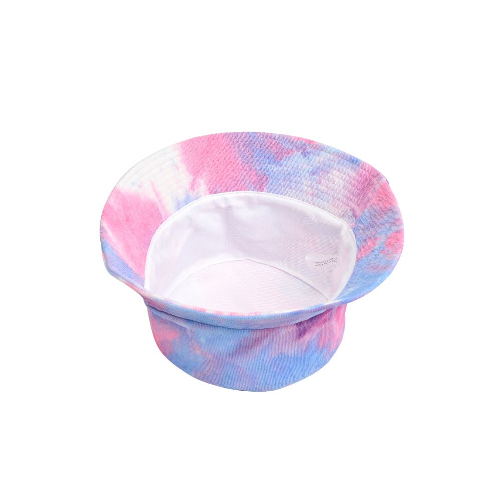 Product Image of Urban Expressions Tie Dye Bucket Hat Bucket Hat 840611182210 View 4 | Blue Pink