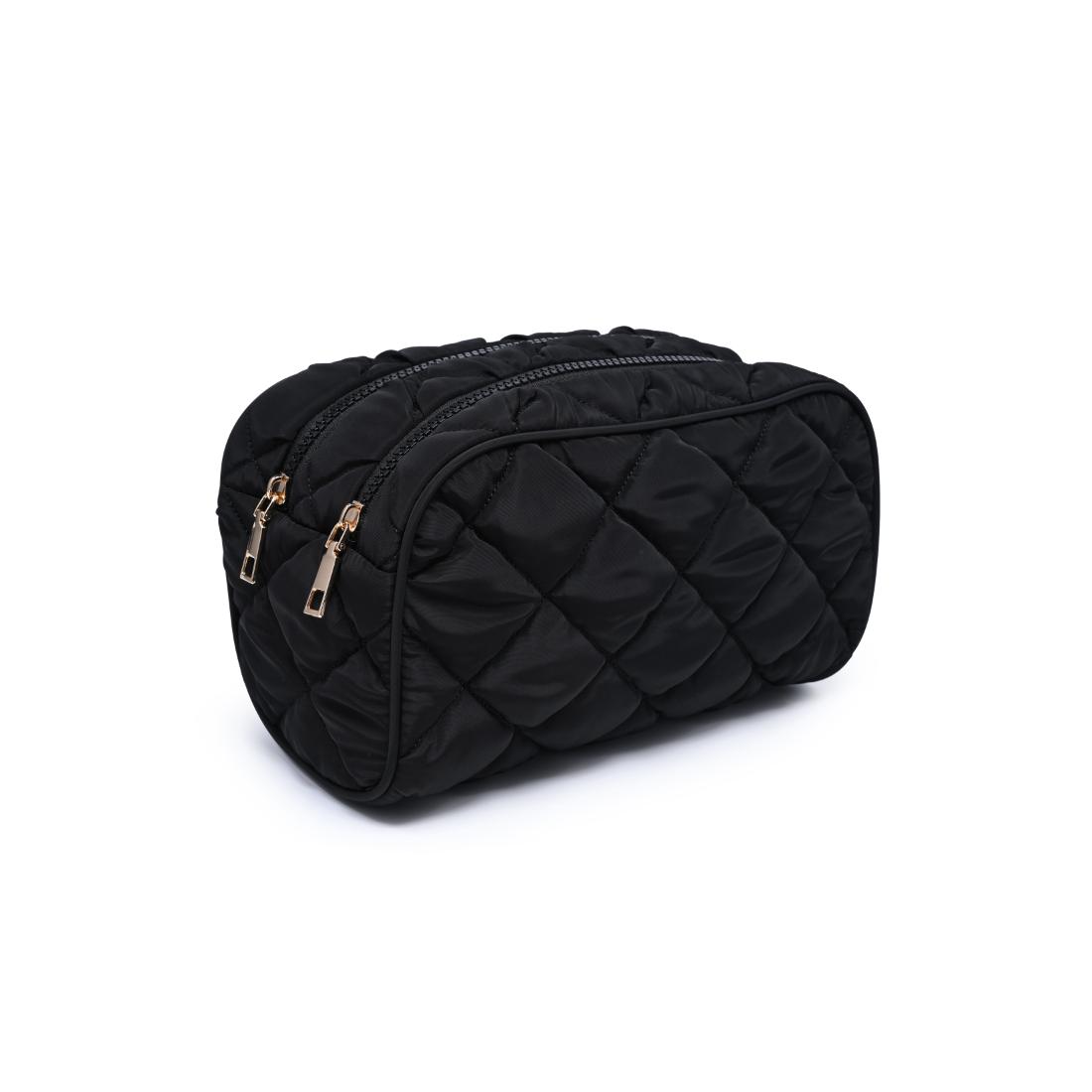Urban Essentials Daily Duo- Quited Puffer Cosmetic & Travel Organizer Pouch 840504207341 View 2 | Black