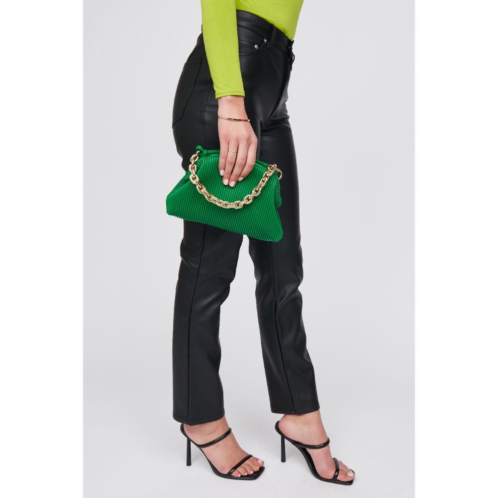 Woman wearing Kelly Green Urban Expressions Analisa Crossbody 818209015523 View 2 | Kelly Green