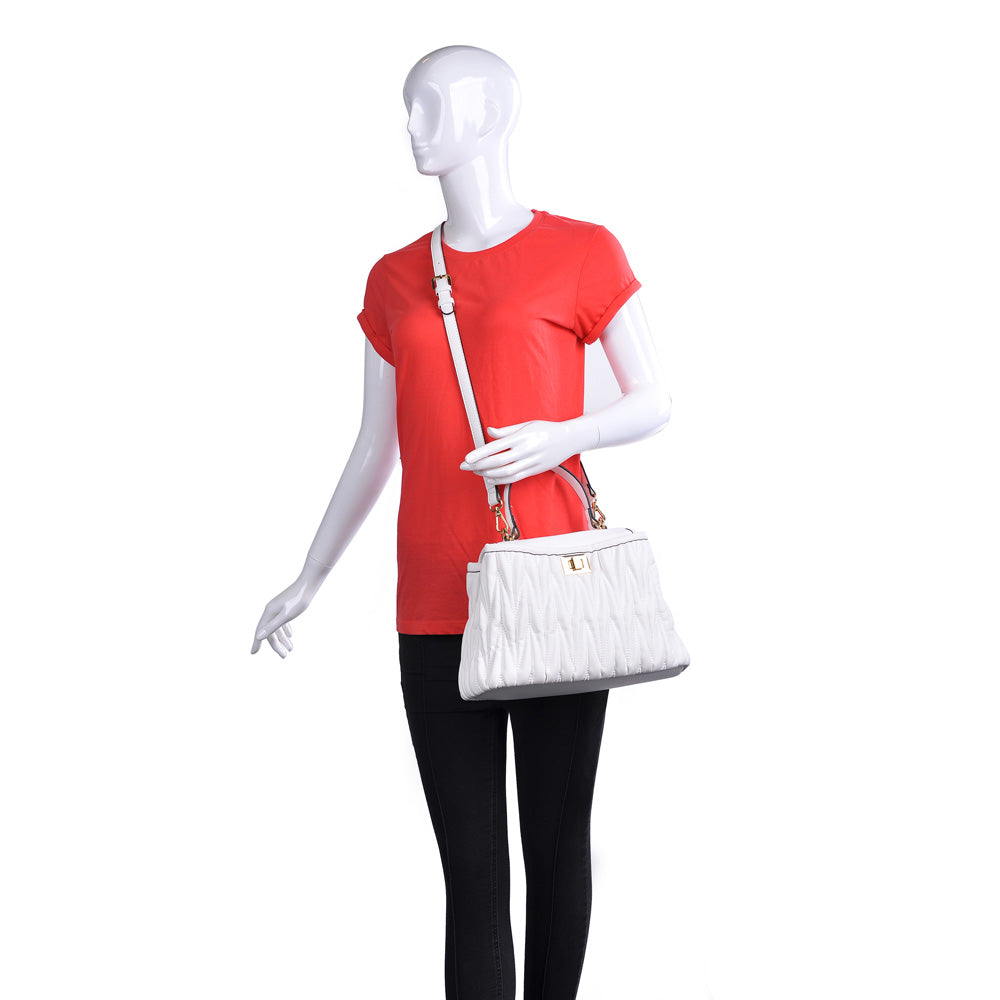 Product Image of Urban Expressions Peggy Satchel 840611160355 View 5 | White