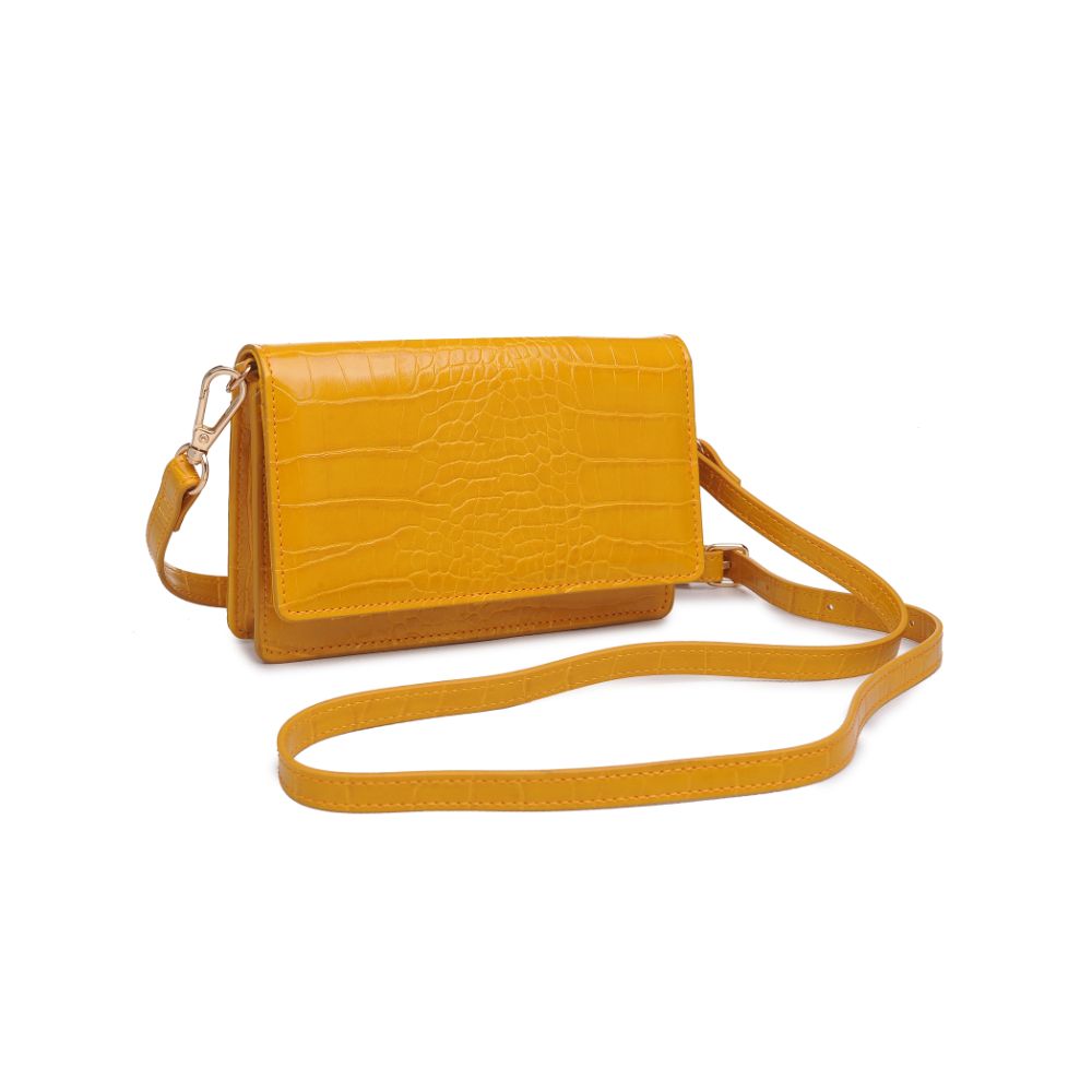 Product Image of Urban Expressions Emma Snake Crossbody 840611173904 View 2 | Mustard