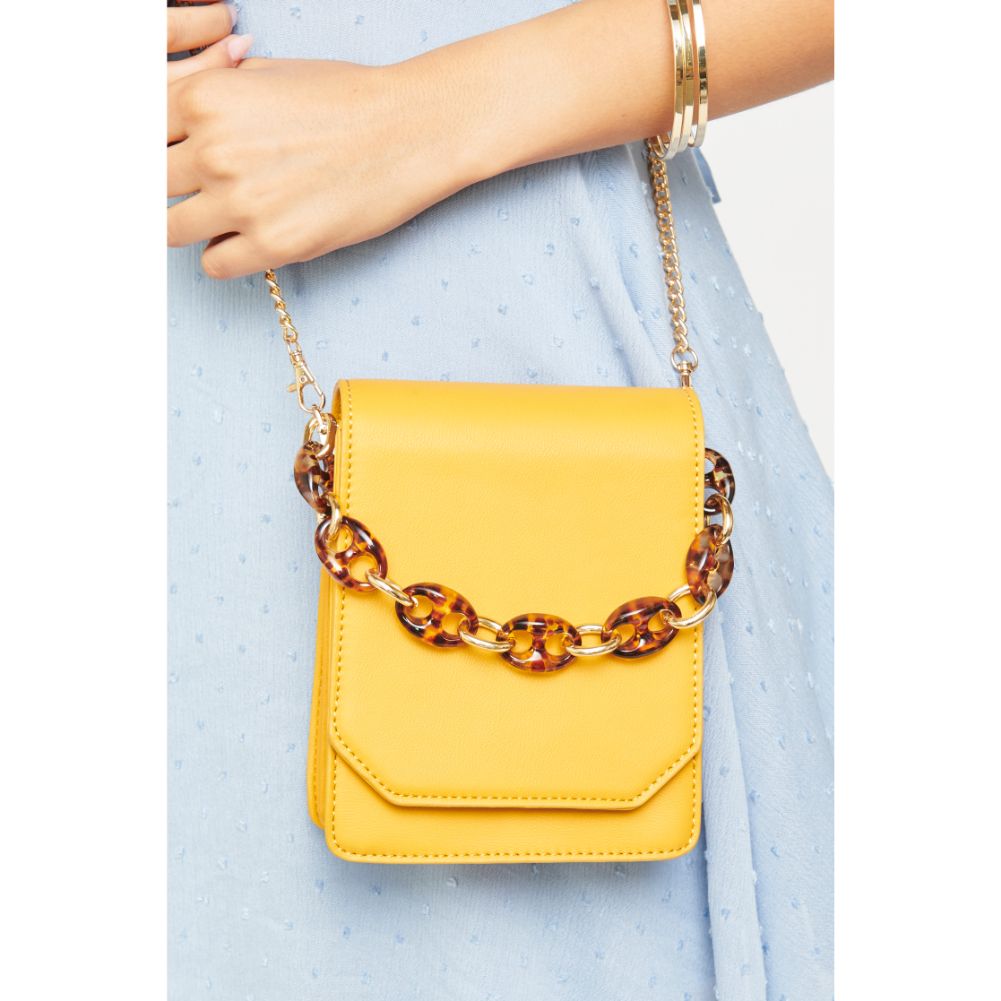 Woman wearing Lemon Urban Expressions Bobbie Crossbody 840611169969 View 2 | Lemon
