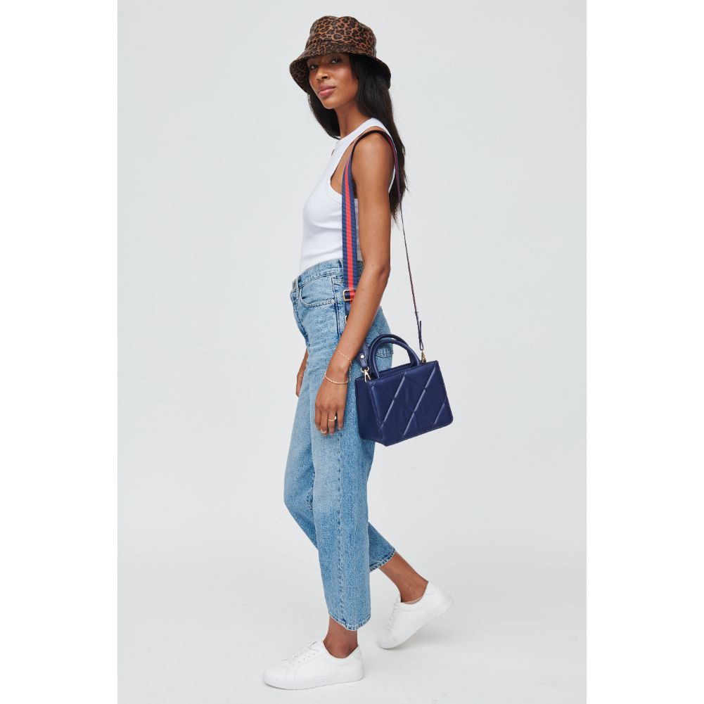 Woman wearing Midnight Urban Expressions Zoey Crossbody 840611104526 View 2 | Midnight