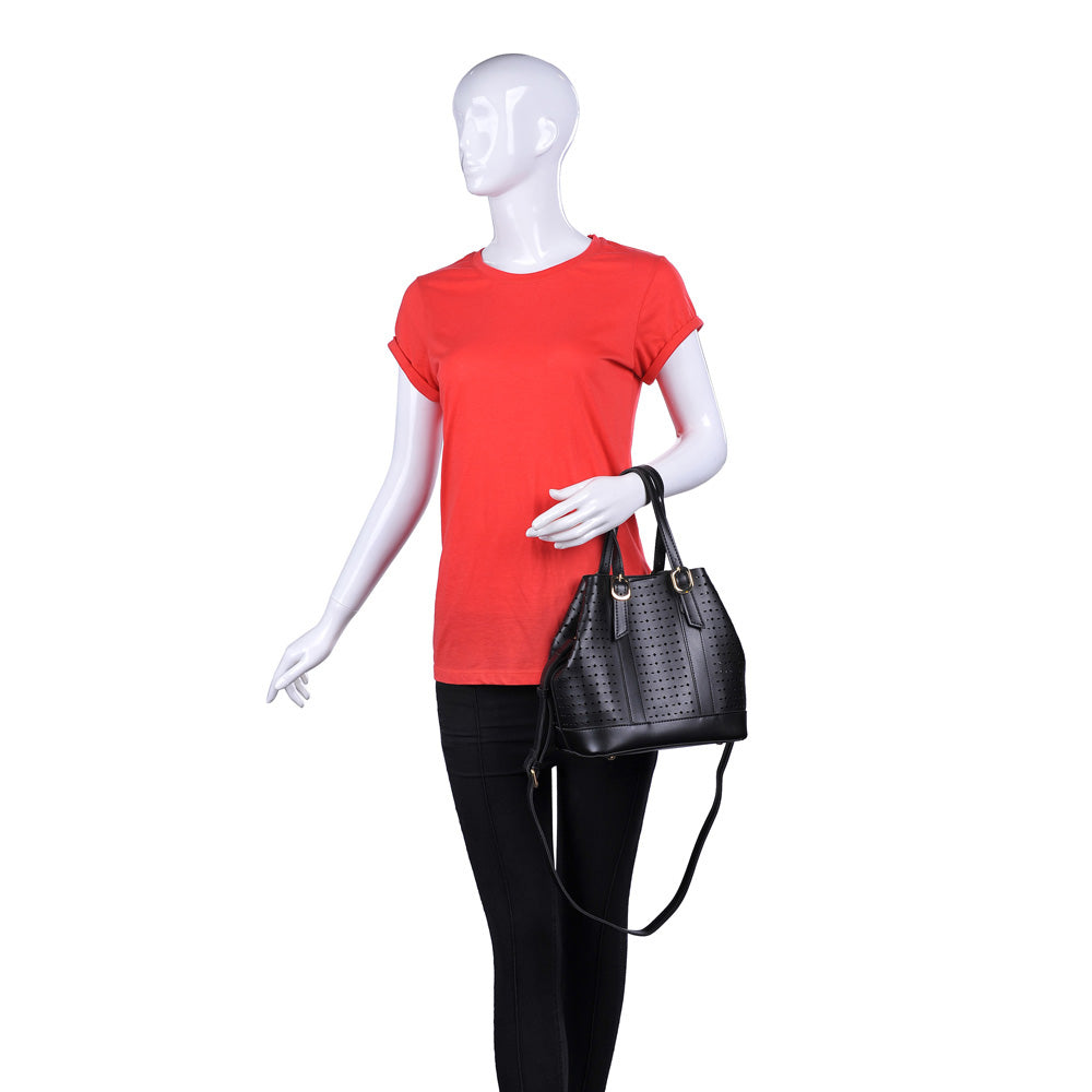 Woman wearing Black Urban Expressions Magnolia Tote NA-840611158826 View 1 | Black