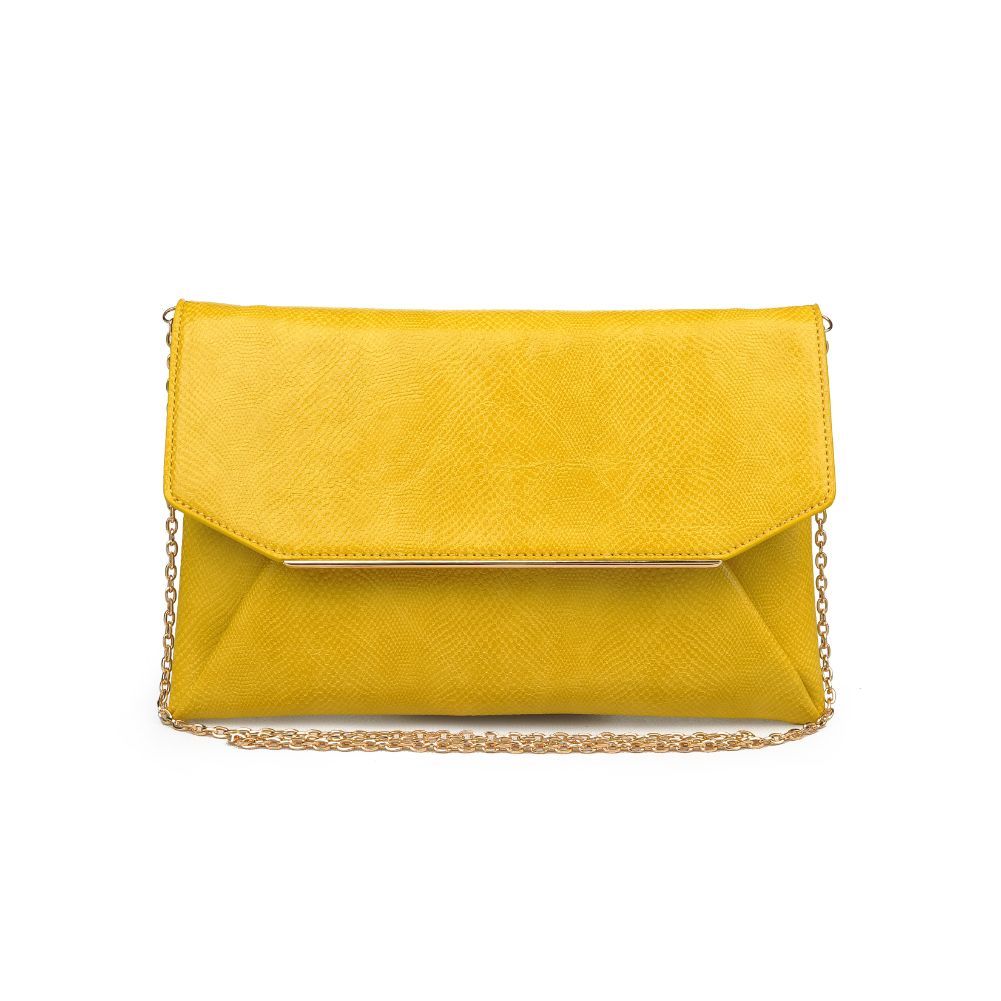 Product Image of Urban Expressions Lena Lizard Clutch 840611169334 View 1 | Canary