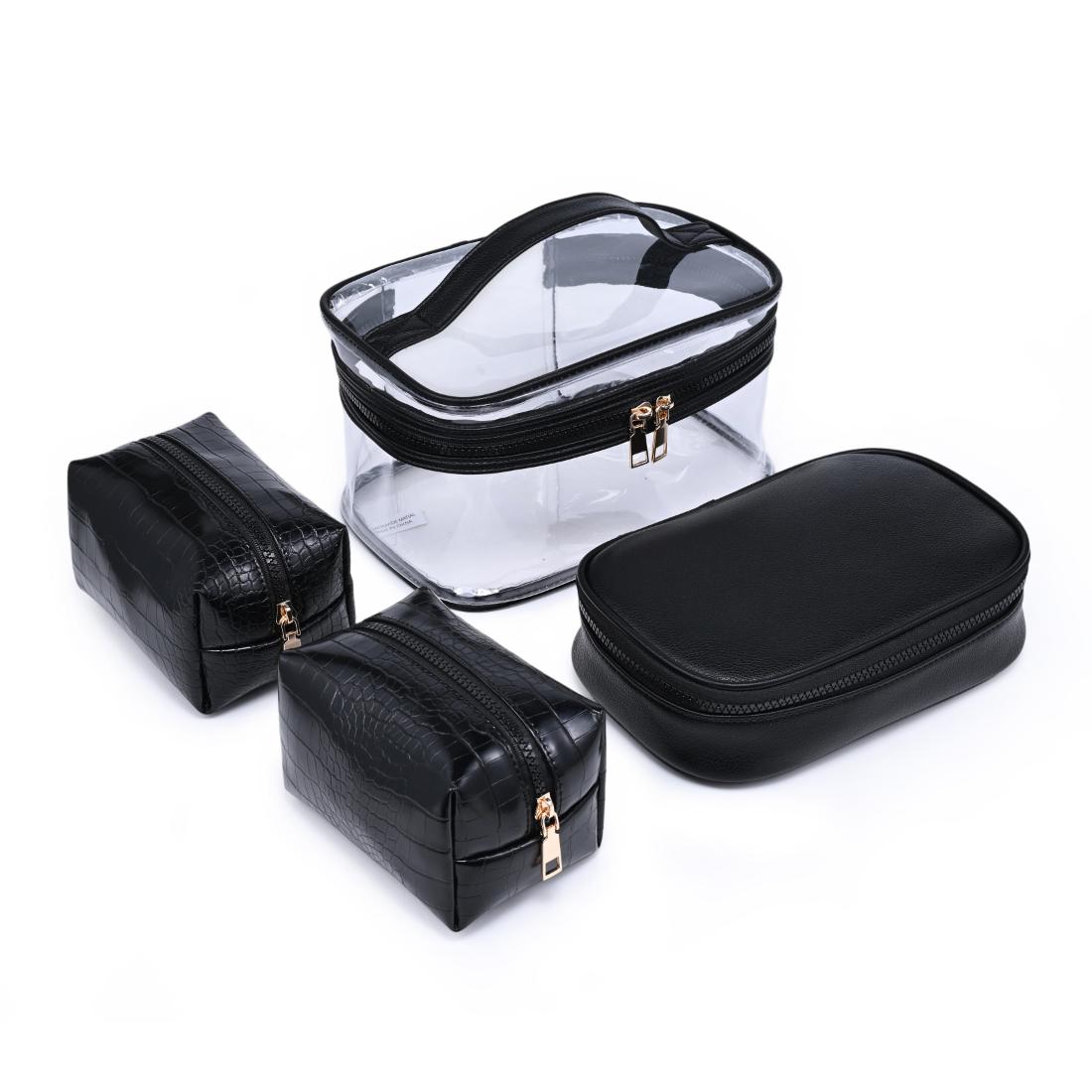 Woman wearing Black Urban Essentials Croc Chic - 4 Piece Train Case Set 840504215698 View 1 | Black