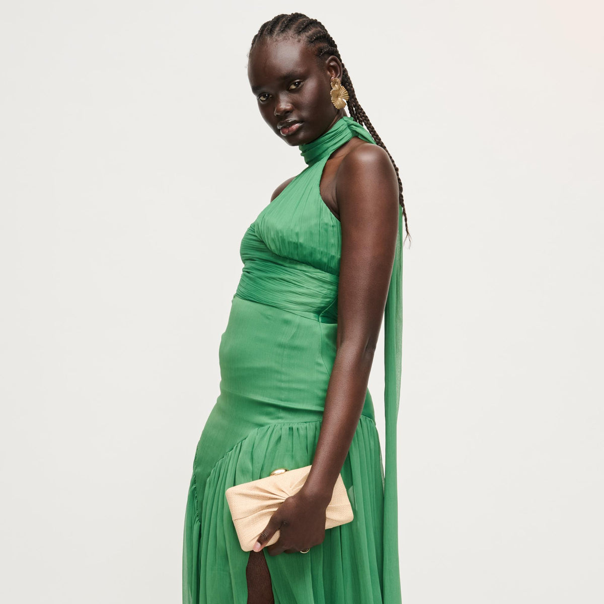 Woman wearing Natural Urban Expressions Serenity Evening Bag 840504206320 View 4 | Natural