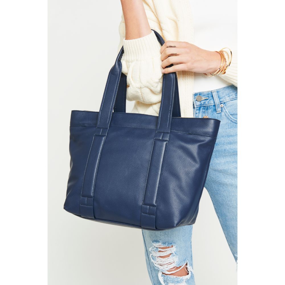 Woman wearing Midnight Blue Urban Expressions Finn Tote NA-840611156051 View 1 | Midnight Blue