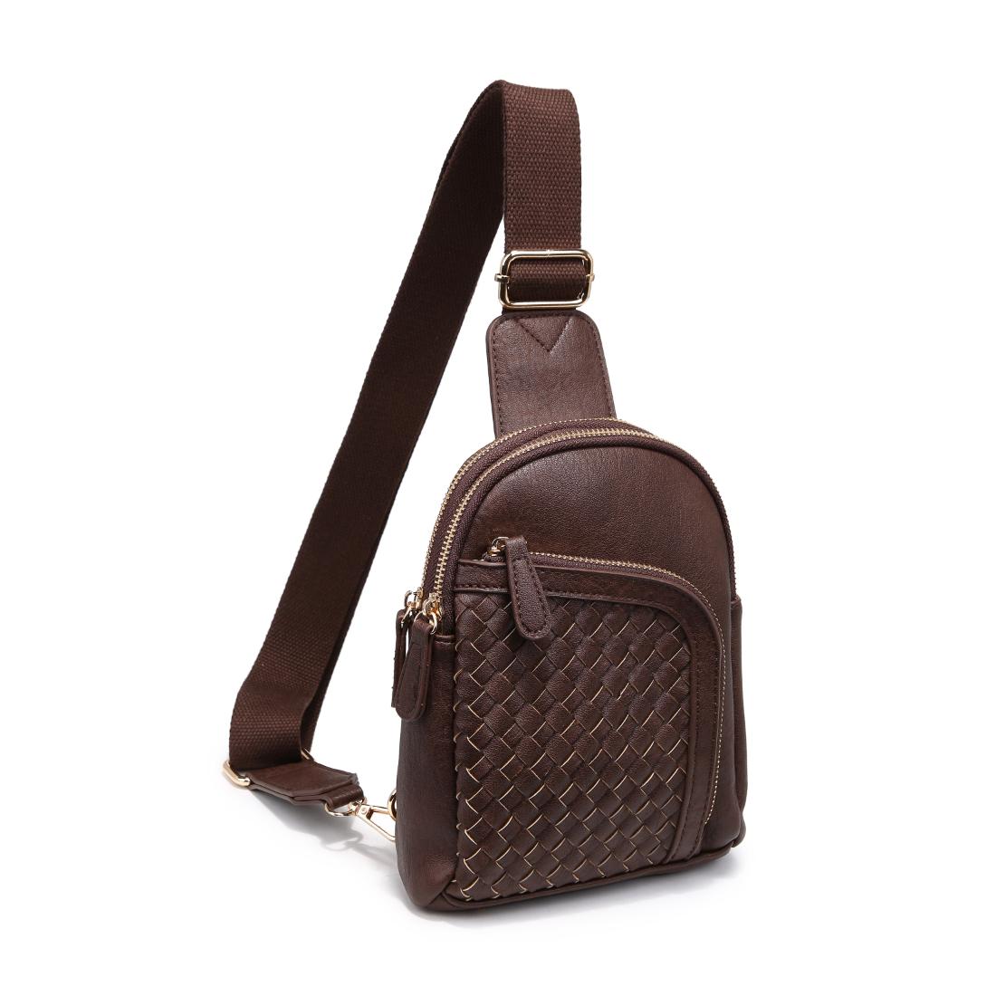 Product Image of Urban Expressions Forge - Woven Sling Backpack 840611198037 View 2 | Chocolate