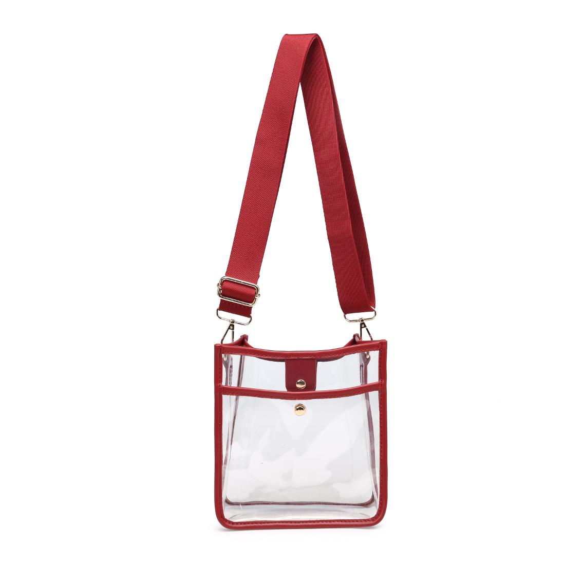 Product Image of Urban Expressions Beckham - Clear Crossbody 840504201400 View 5 | Red
