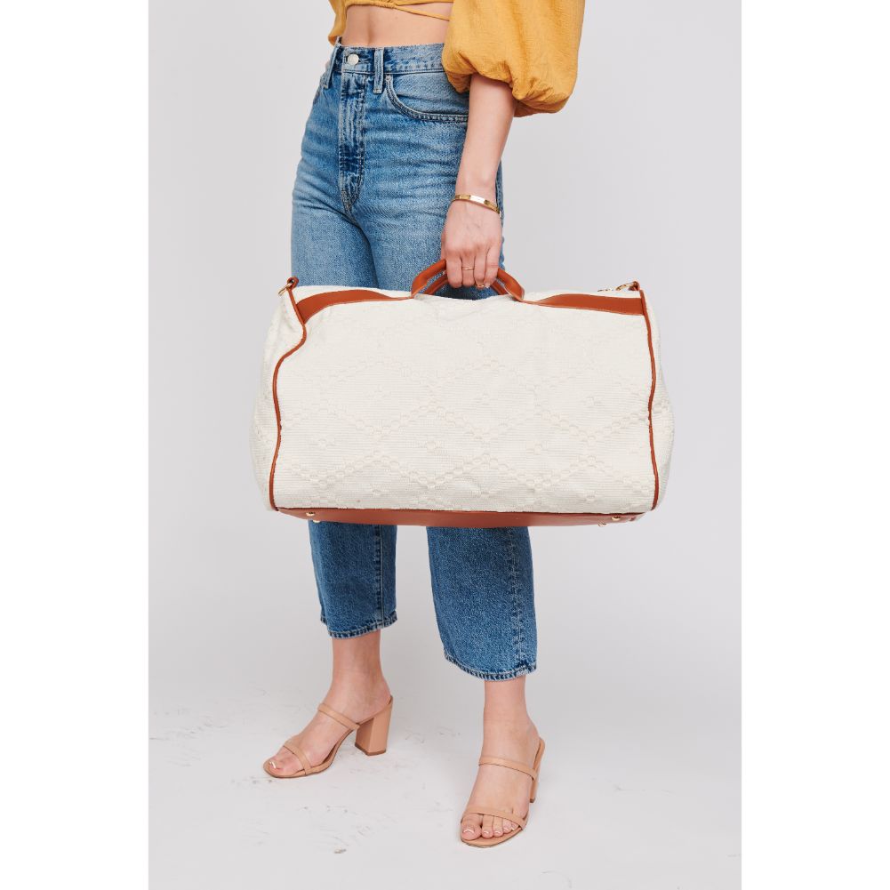 Woman wearing Ivory Tan Urban Expressions Winslow Weekender 818209018968 View 3 | Ivory Tan