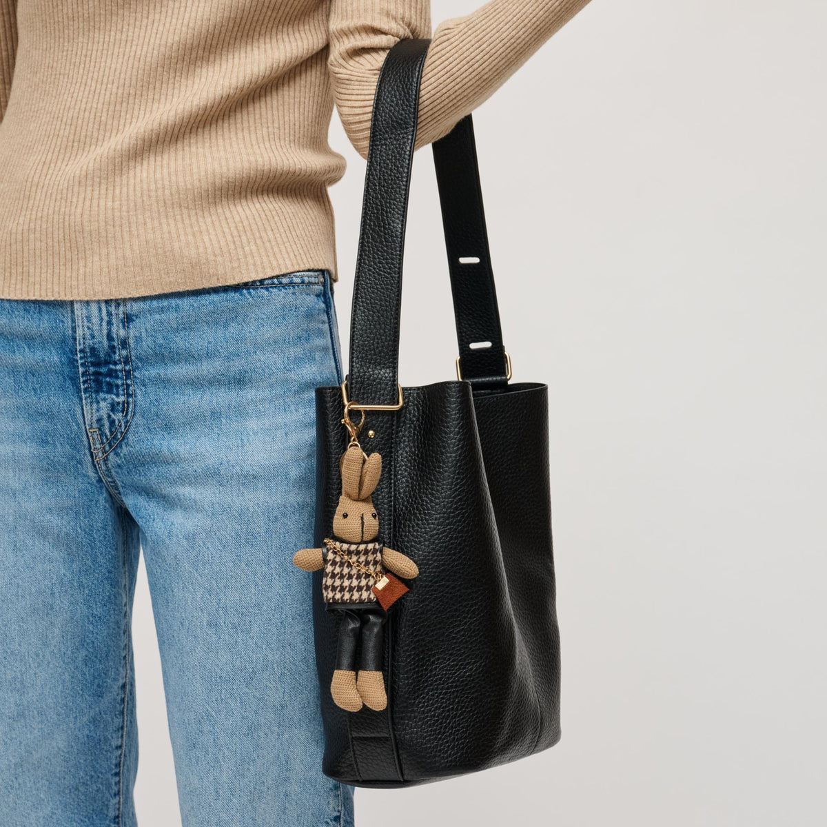 Woman wearing Black Urban Expressions Jessica Hobo 840611198525 View 1 | Black