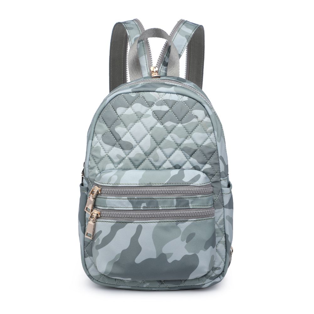Product Image of Urban Expressions Brynlee Sling Backpack 840611180476 View 5 | Sage Camo
