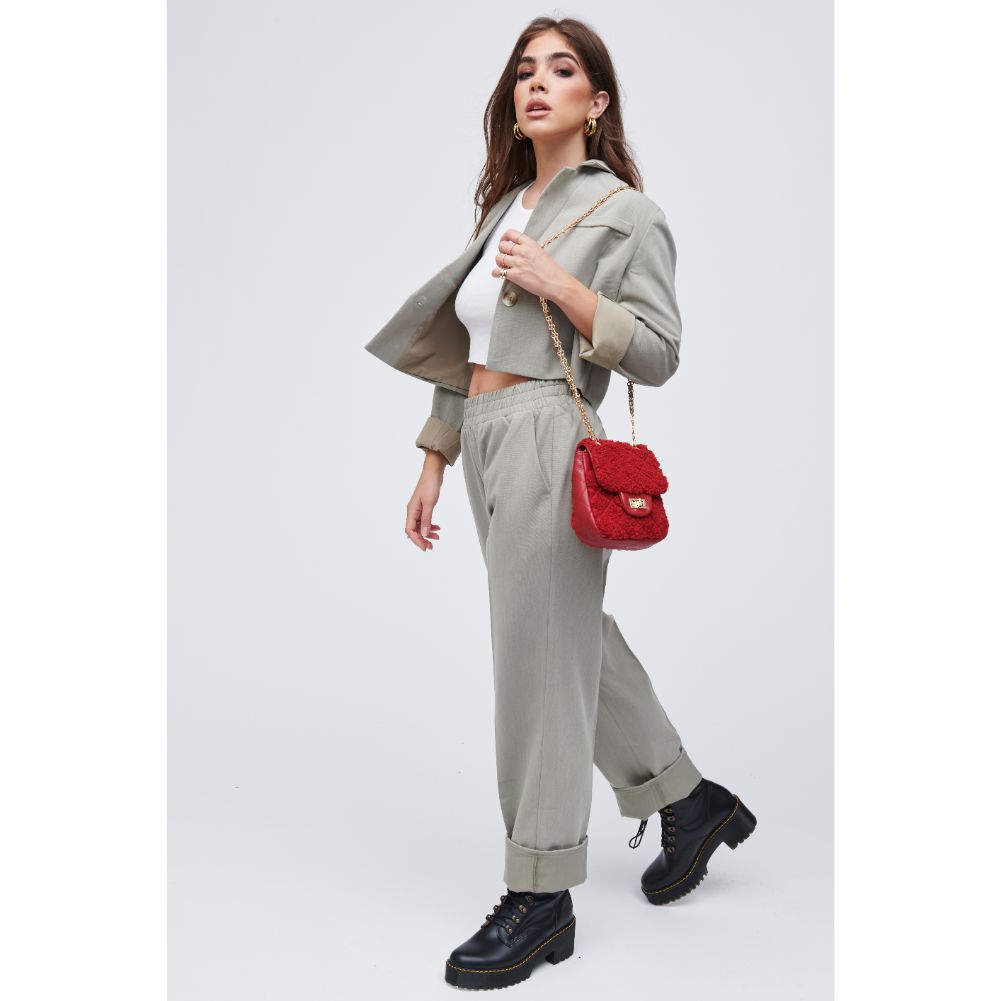 Woman wearing Berry Urban Expressions Dorper Crossbody 818209010092 View 3 | Berry
