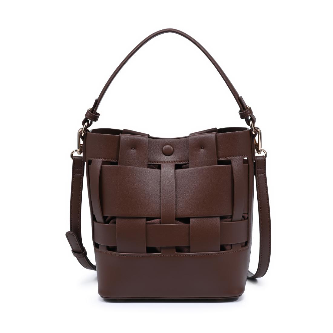 Woman wearing Chocolate Urban Expressions Parker Crossbody 840504205453 View 5 | Chocolate