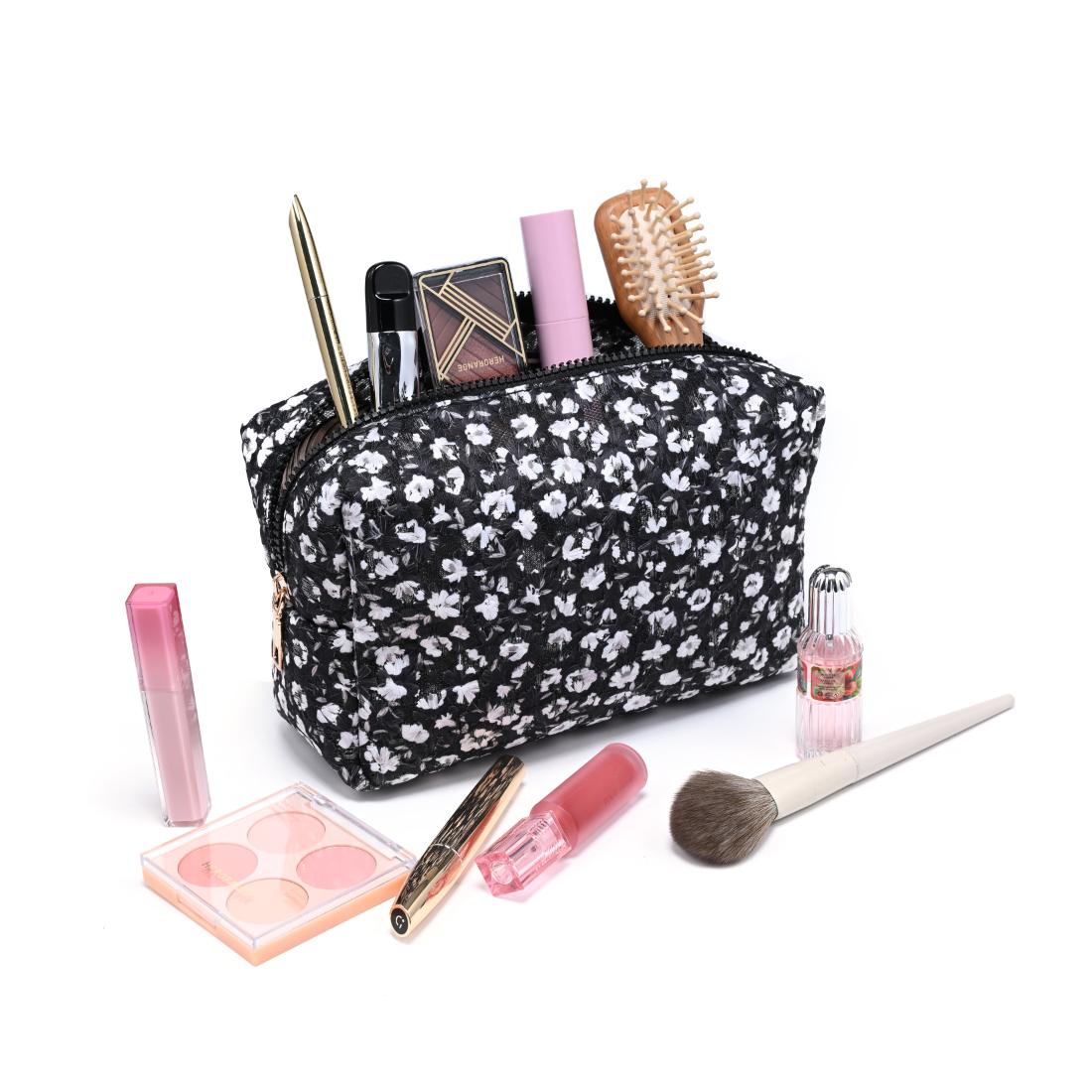 Urban Essentials City Bloom Cosmetic & Travel Organizer Pouch 840504207525 View 5 | Black