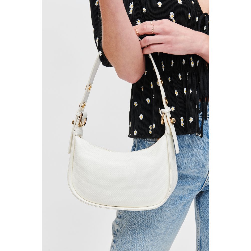 Woman wearing White Urban Expressions Rhoda Shoulder Bag 840611118530 View 2 | White