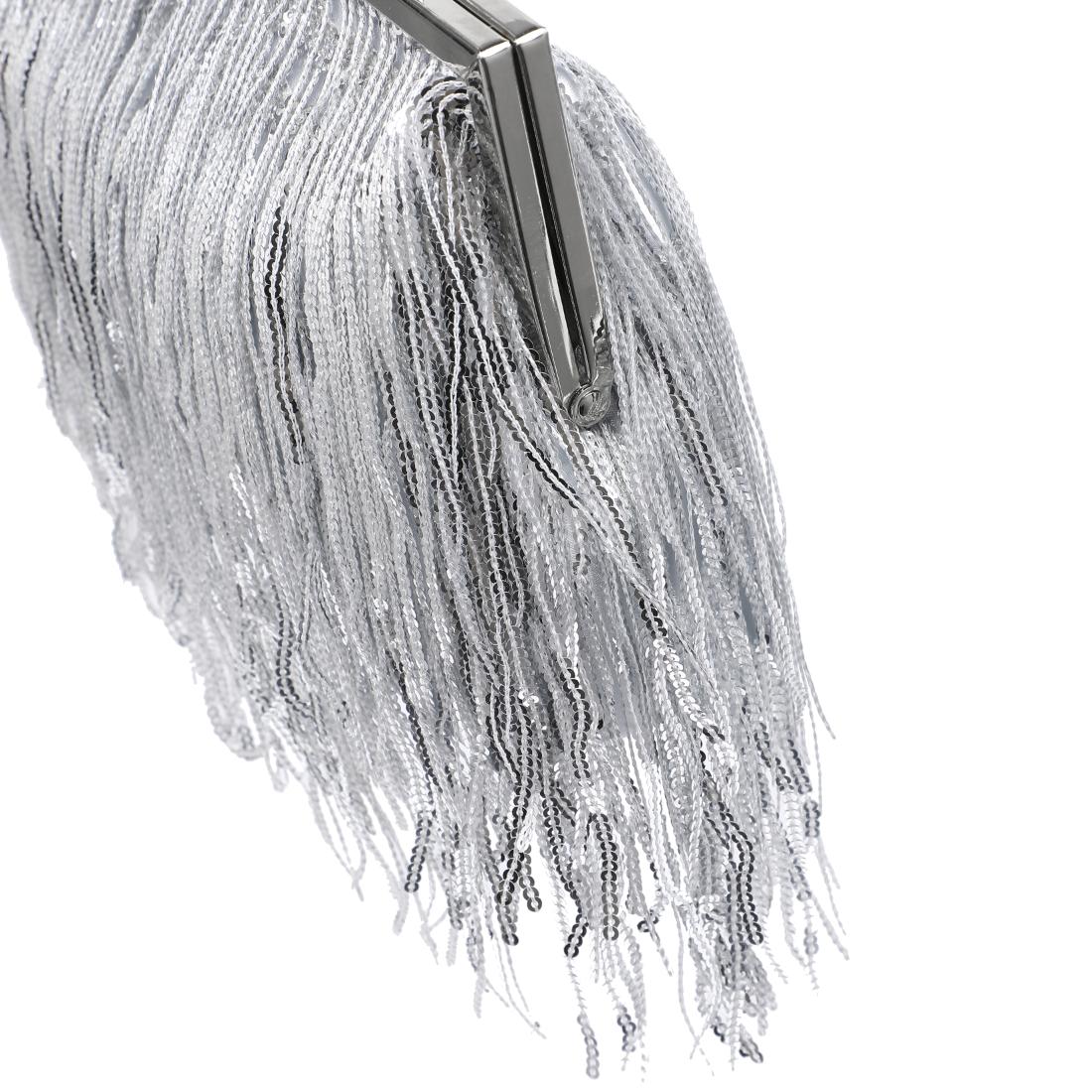 Urban Expressions Celestia Evening Bag 840504206474 View 8 | Silver