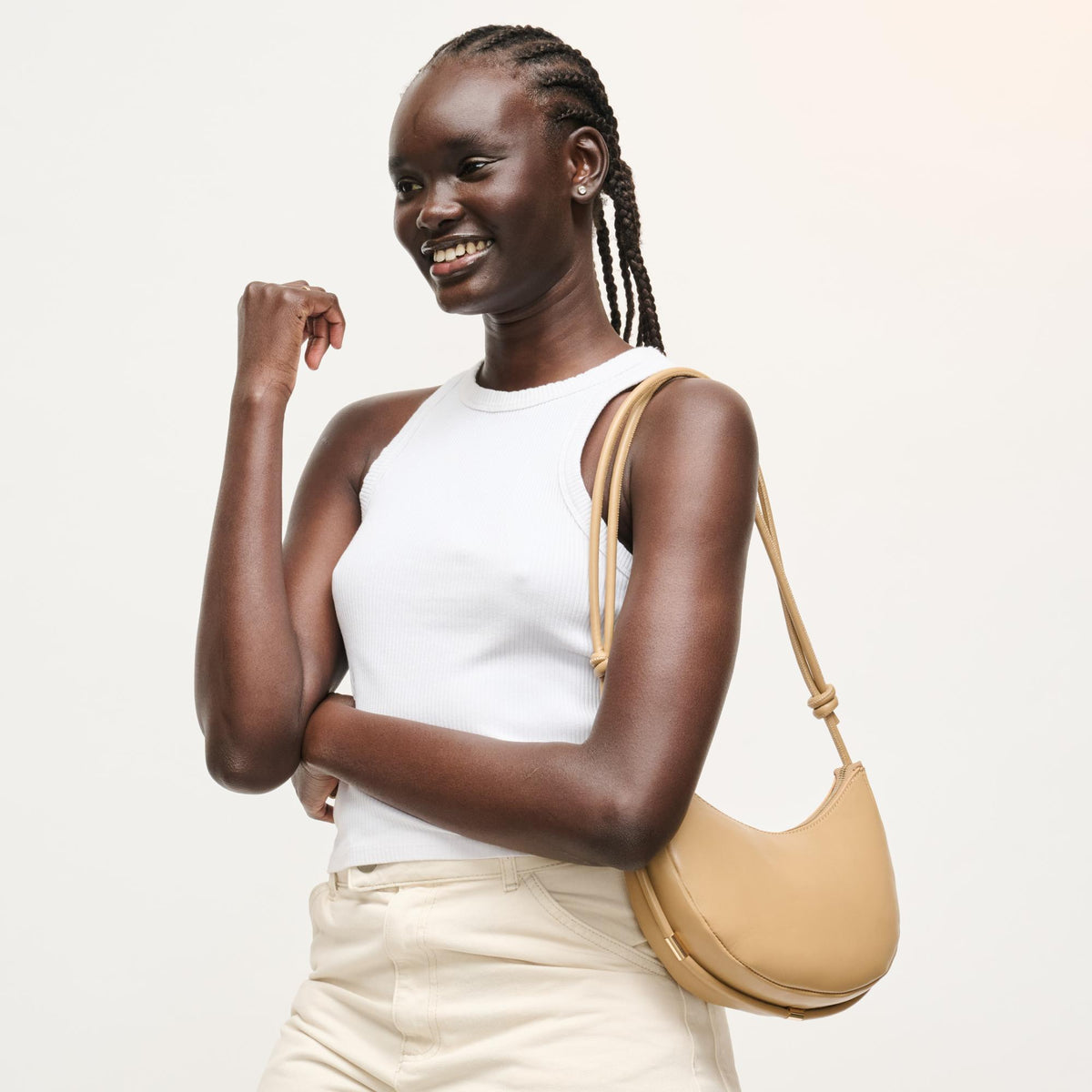 Woman wearing Natural Urban Expressions Murphy Crossbody 840504208188 View 3 | Natural