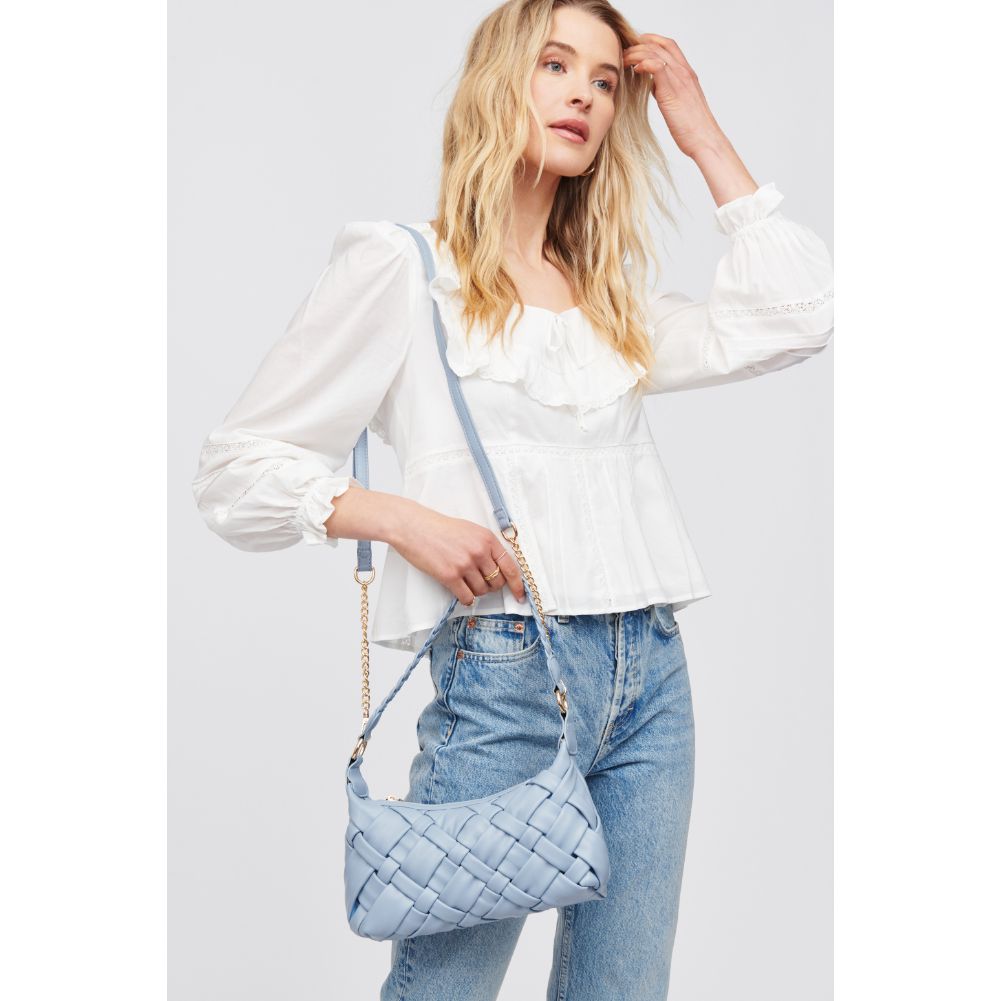 Woman wearing Ocean Urban Expressions Paulette Baguette 818209016469 View 1 | Ocean