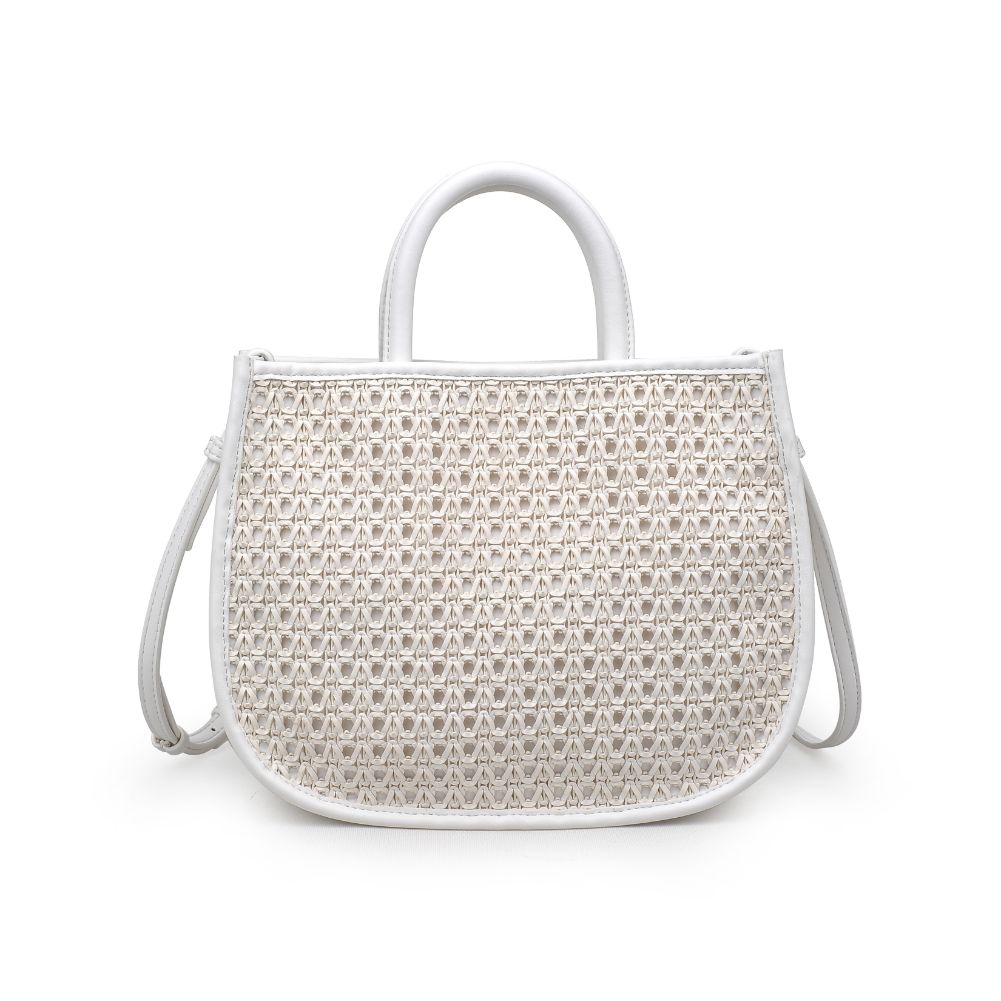 Woman wearing White Urban Expressions Carmen Crossbody 840611169419 View 5 | White
