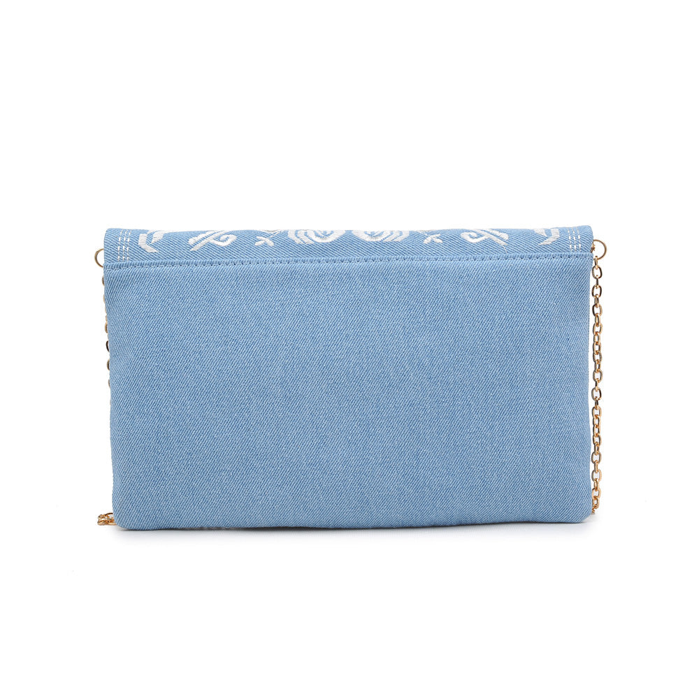 Product Image of Urban Expressions Jacquelyn Clutch 840611146625 View 3 | Light Blue