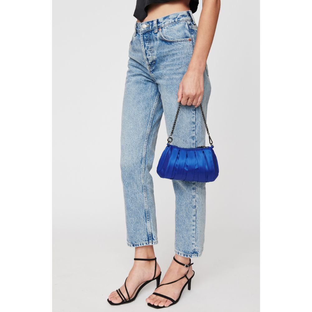 Woman wearing Cobalt Urban Expressions Sonya Evening Bag 840611108616 View 2 | Cobalt