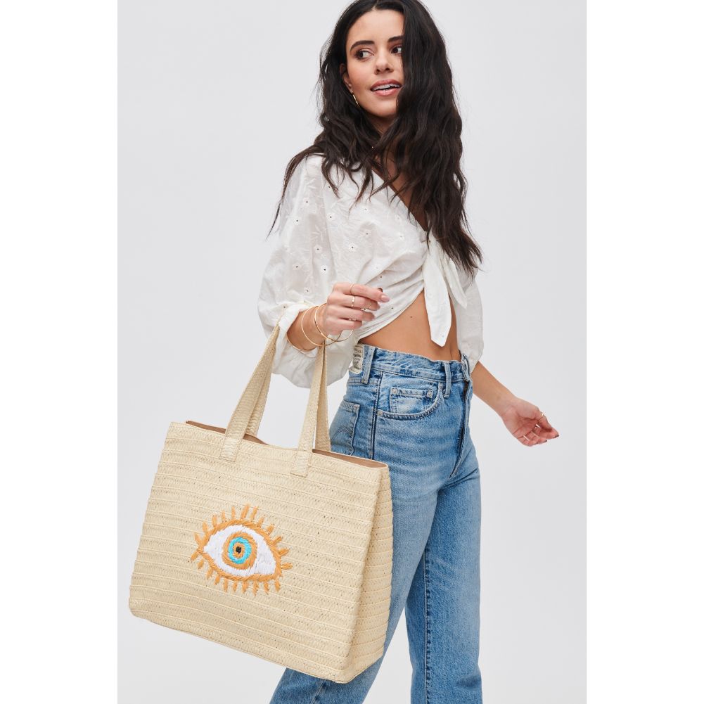 Woman wearing Ivory Urban Expressions Irma Tote 840611109224 View 2 | Ivory