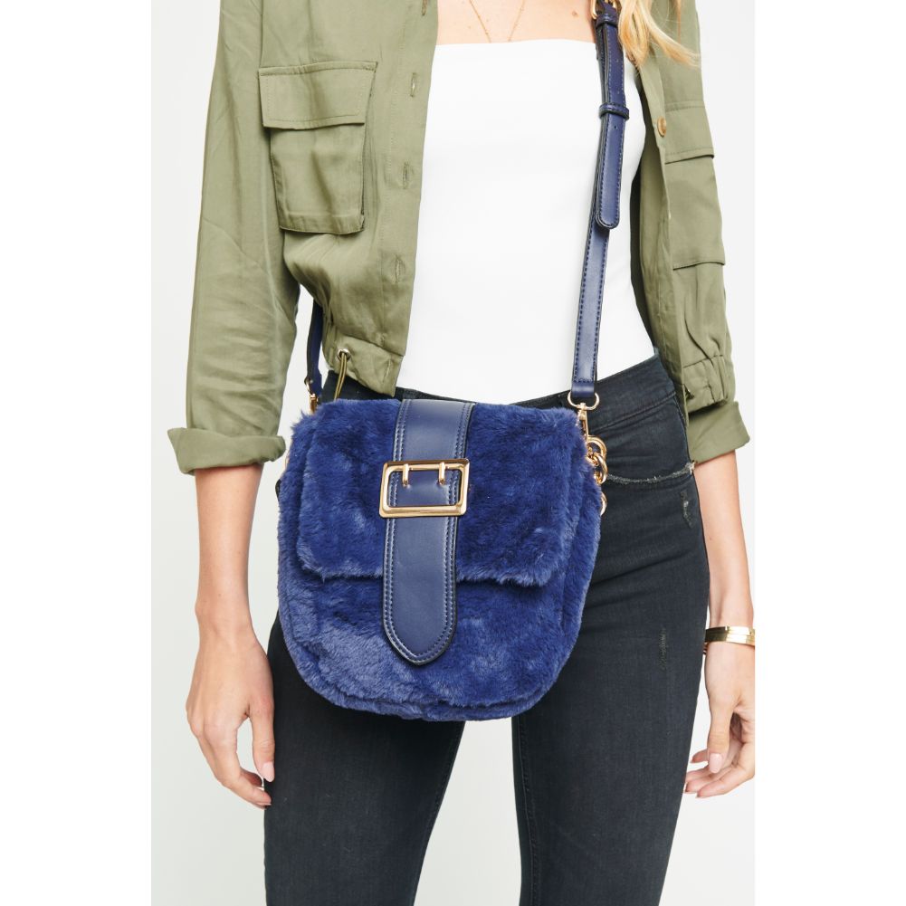 Woman wearing Navy Urban Expressions Sully Crossbody NA-840611154316 View 2 | Navy