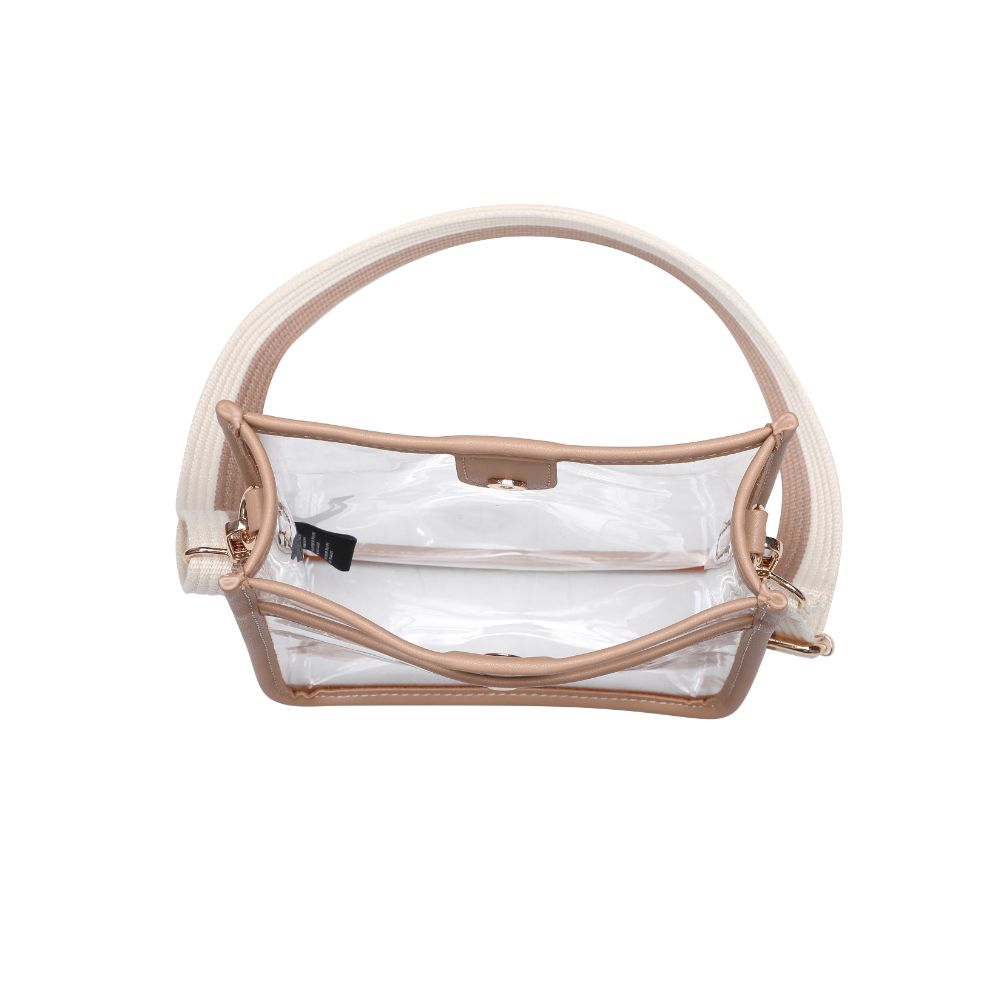 Woman wearing Nude Urban Expressions Beckham Crossbody 840611119988 View 9 | Nude