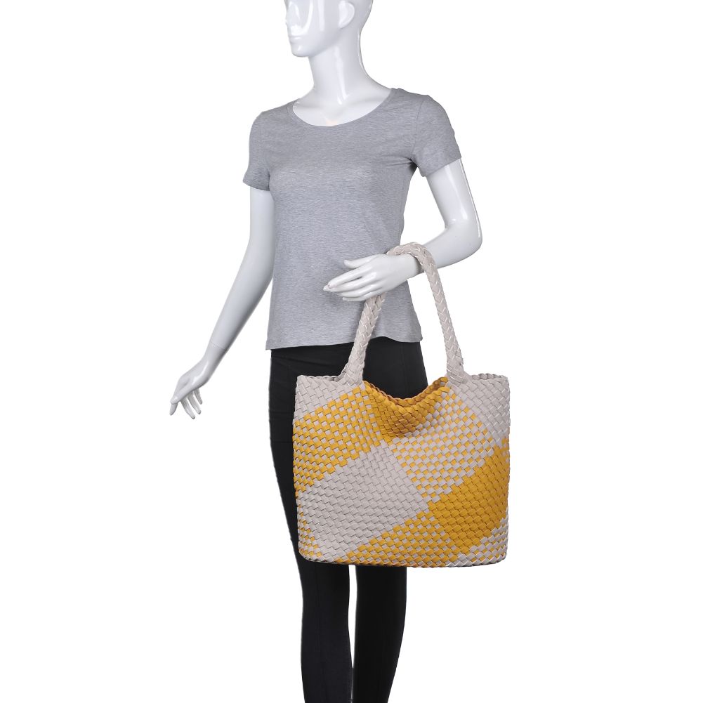 Product Image of Urban Expressions Cebu Tote 840611169600 View 5 | Grey Yellow