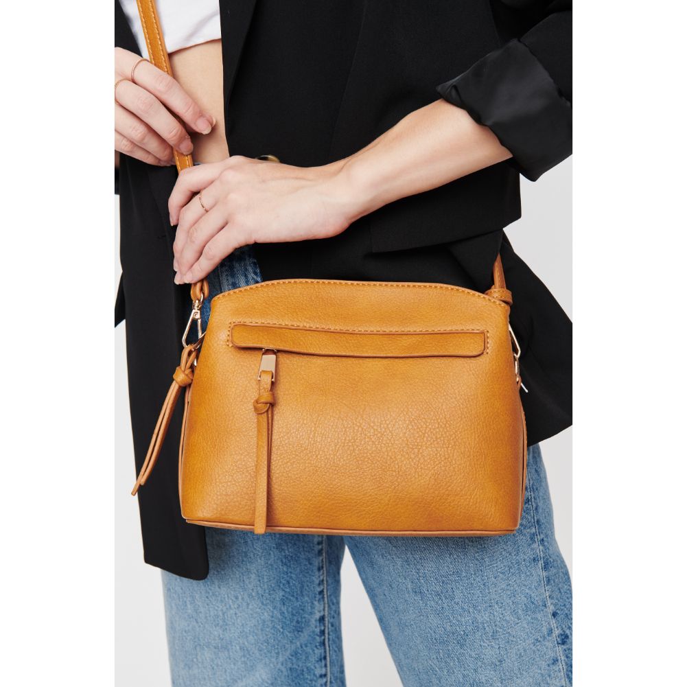 Woman wearing Mustard Urban Expressions Jayce Crossbody 840611104441 View 4 | Mustard