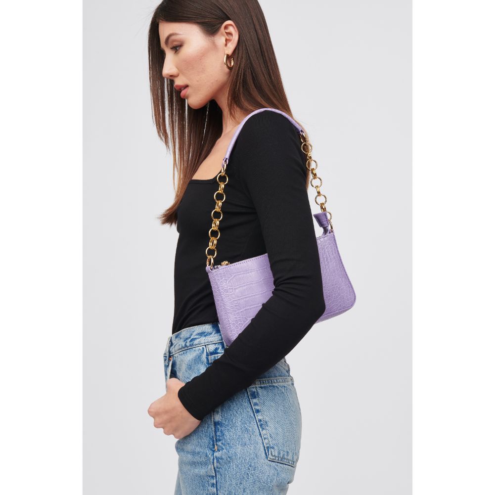 Woman wearing Lavender Urban Expressions Aster Shoulder Bag 818209015462 View 4 | Lavender