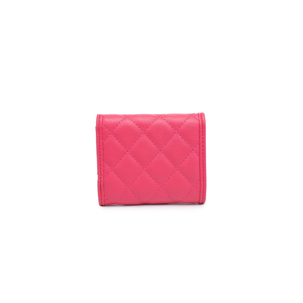 Woman wearing Magenta Urban Expressions Shantel - Quilted Wallet 840611118998 View 7 | Magenta