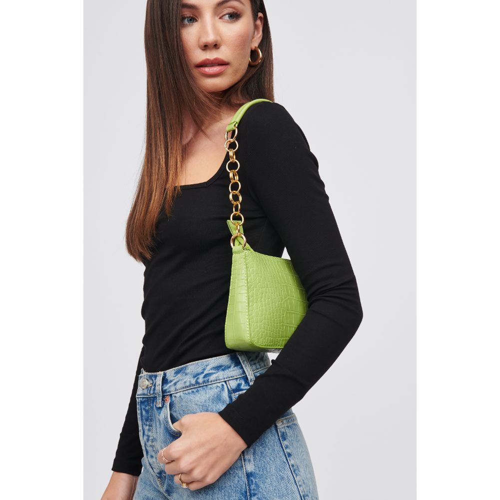 Woman wearing Lime Urban Expressions Aster Shoulder Bag 818209015455 View 4 | Lime