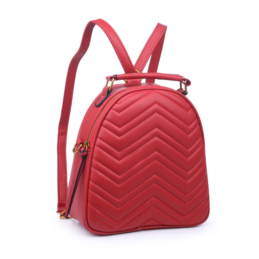 Product Image of Urban Expressions Cameron V Stitch Single Zip Backpack 840611168535 View 2 | Red