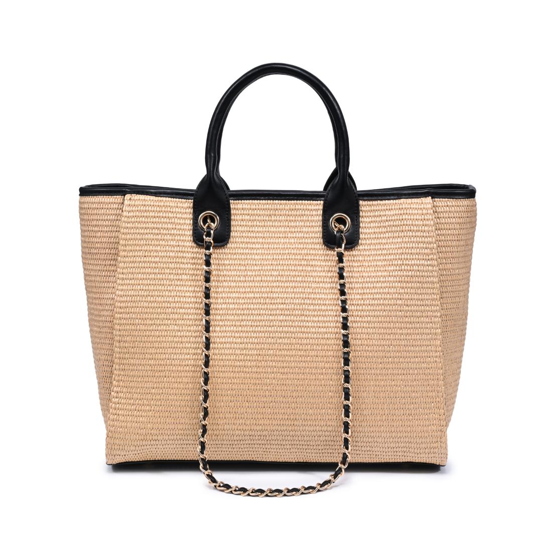 Woman wearing Natural Black Urban Expressions Jaxon Tote 840504205026 View 5 | Natural Black