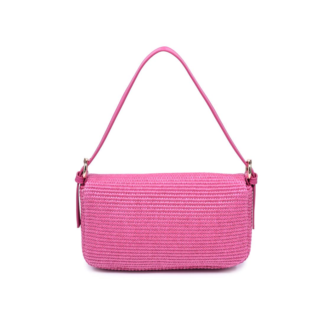 Urban Expressions Gloria - Straw Crossbody 840504205439 View 7 | Hot Pink